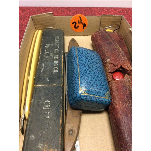 Great Attic Found Collection of Razors, ect