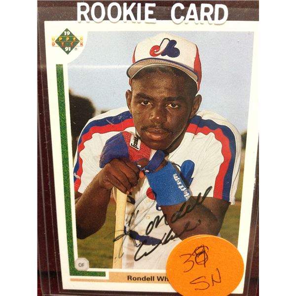 Autographed Randel White Rookie Baseball Card