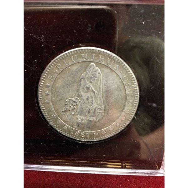 RARE US 1881 Carson City Hobo Silver Dollar