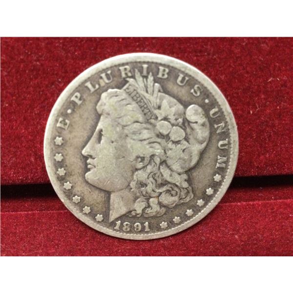 US 1891 Carson City Silver Dollar