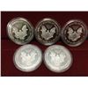 Image 2 : 5 Proof .999 Silver 1 Oz. Eagles