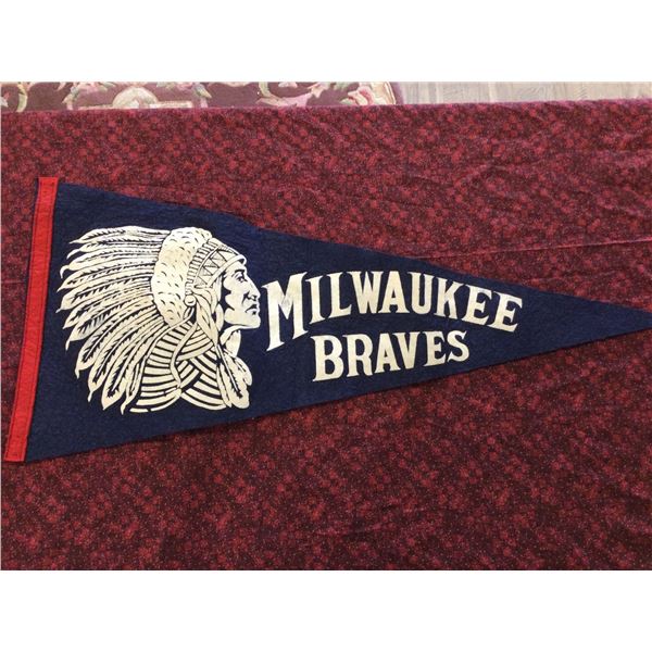 Original  1990's Milwaukee Braves Pennant