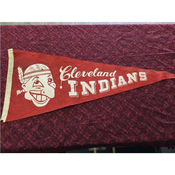 Original 1990's Cleveland Indians Baseball Pennant