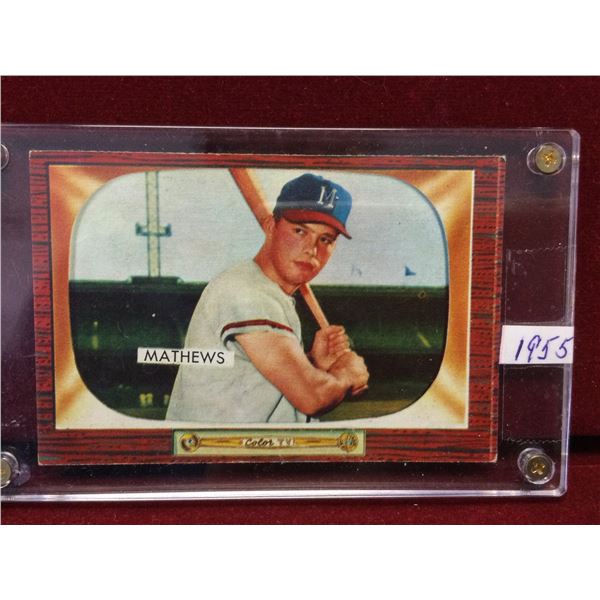 1955 Eddie Mathews Baseball Card