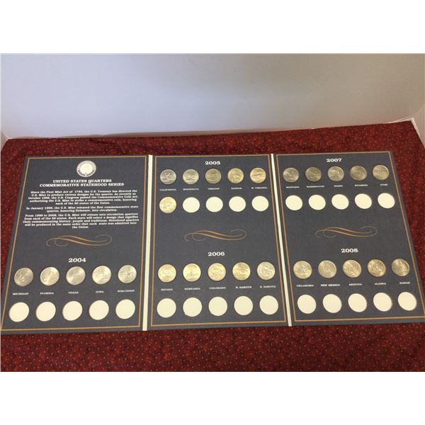 Lot of 2 Statehood Quarter Collector Books