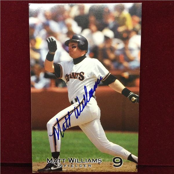 Matt Williams Autographed Baseball Card