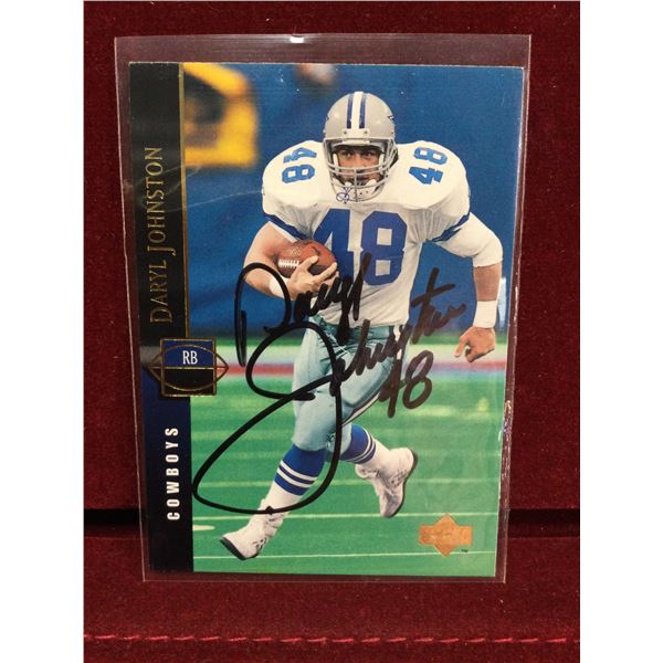 Autographed Daryl Johnston Football Card