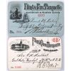 Image 1 : Flint & Pere Marquette Railroad Annual Pass Pair w/ Maps on Reverse [154187]