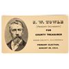 Image 1 : Election Business Card for JW Towle, County Treasurer, Mono County, CA 1914 [164062]