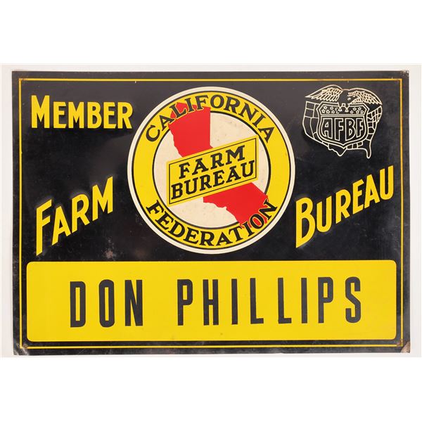 California Farm Bureau Metal Sign [161511]