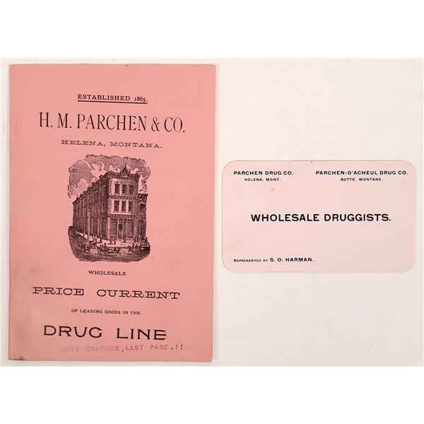 Montana Druggist Published Catalog and Business Card [162155]