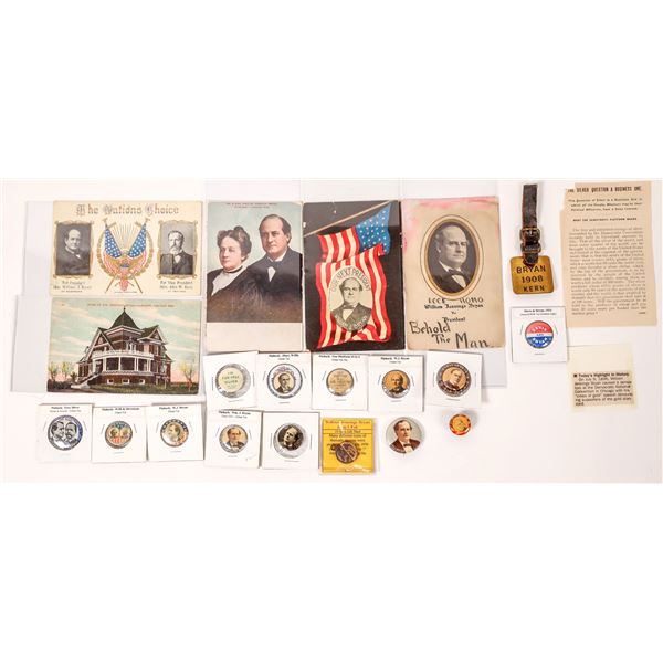 WJ Bryan Buttons and Ephemera Collection  [163101]