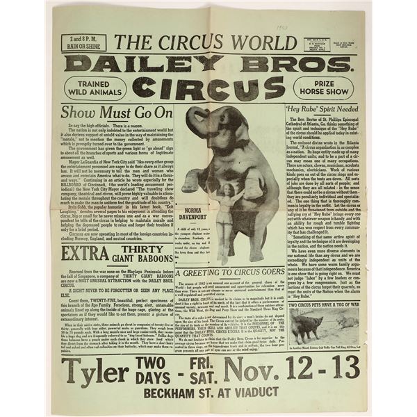 Dailey Bros. Circus Broadside and Poster [163360]