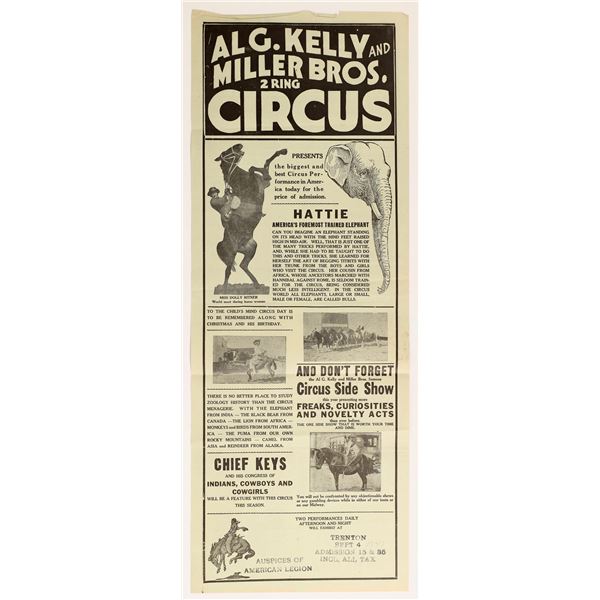 Kelly & Miller Bros. Circus Broadside [166370]