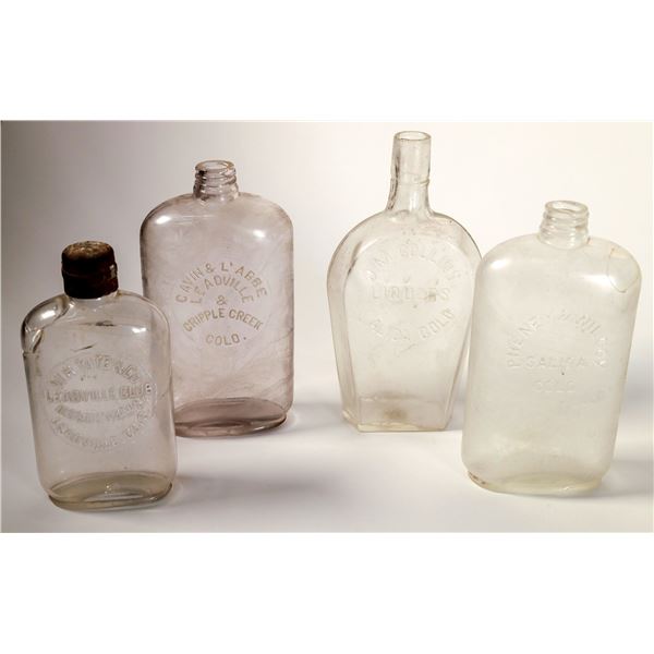 Four Leadville Area Flasks [162614]