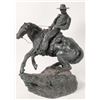 Image 1 : Cowboy on a Horse Metal Sculpture [163107]