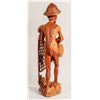 Image 2 : Carved Wood Asian Fisherman with Net [161360]