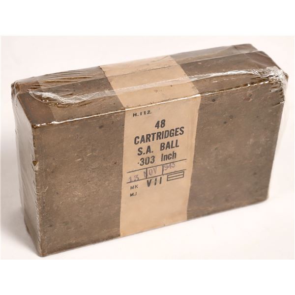 .303 Cartridge Ammunition Mark 7 box Vintage 1945 [161626]