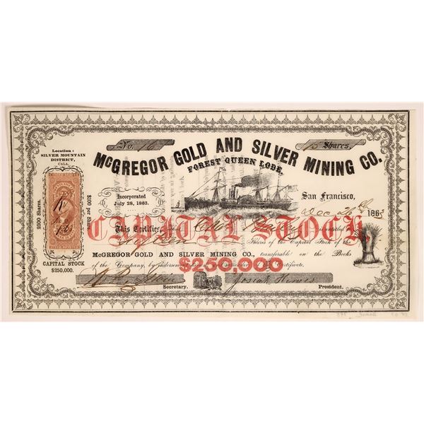 McGregor Gold and Silver Mining stock [160627]