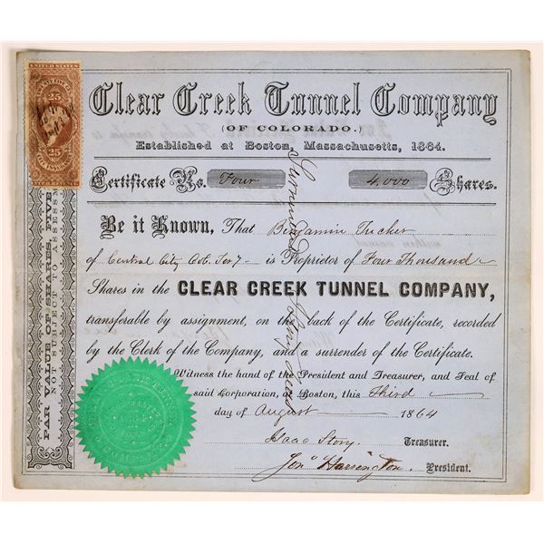 Clear Creek Tunnel Company Stock [161418]