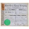 Image 1 : Clear Creek Tunnel Company Stock [161418]