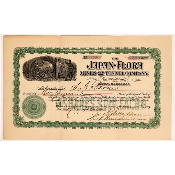 Japan-Flora Mines and Tunnel Company Stock [161393]