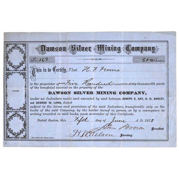 Dawson Silver Mining Company Stock [161412]
