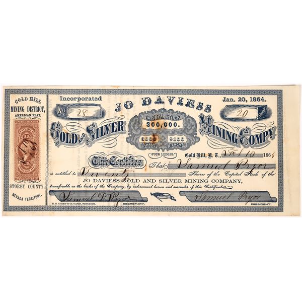 Jo Daviess Gold and Silver Mining Company Stock [163657]