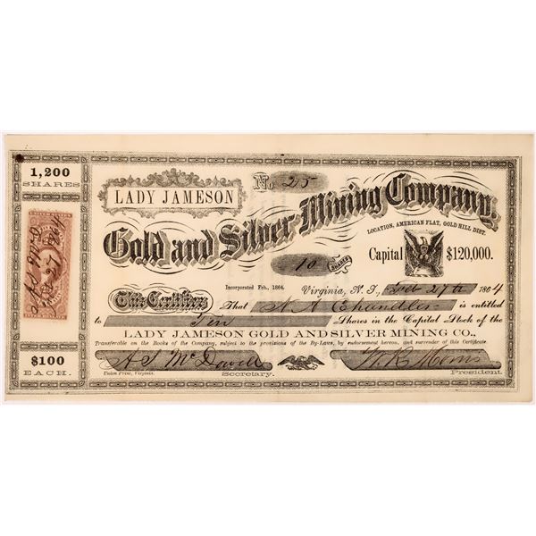 Lady Jameson Gold and Silver Mining Company Stock [163650]