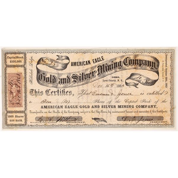 American Eagle Gold & Silver Mining Company Stock, NV Territorial [163720]