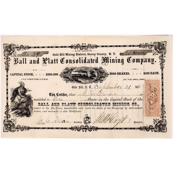 Ball and Platt Consolidated Mining Company Stock, NV Territorial [163651]