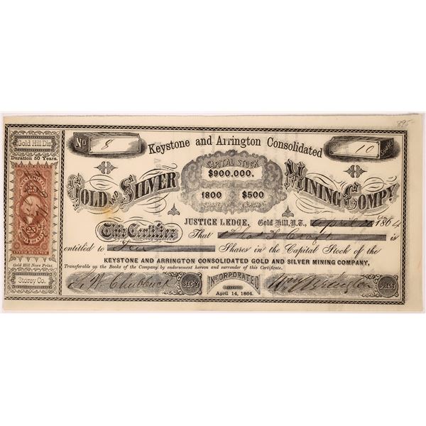 Keystone and Arrington Consolidated Gold and Silver Mining Company Stock [163649]