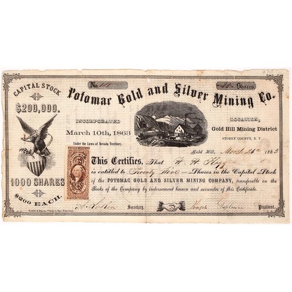 Potomac Gold & Silver Mining Company Stock, NV Territorial [163659]