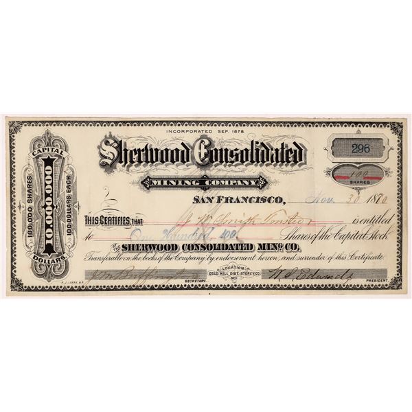 Sherwood Consolidated Mining Company Stock [163684]