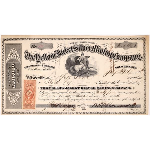 Yellow Jacket Silver Mining Company Stock, NV Territorial [163665]