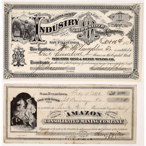 Amazon Cons. & Industry Gold & Silver Mining Company Stock [163704]