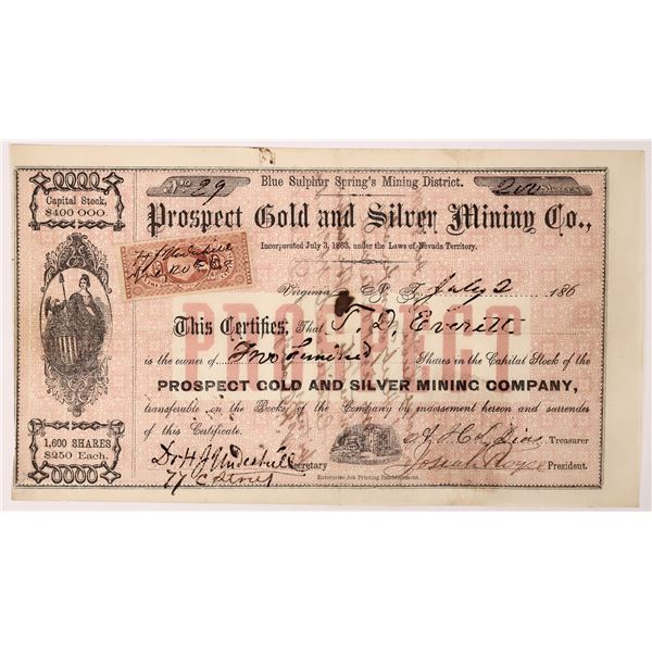 Prospect Gold and Silver Mining Company Stock, NV Territorial [163586]