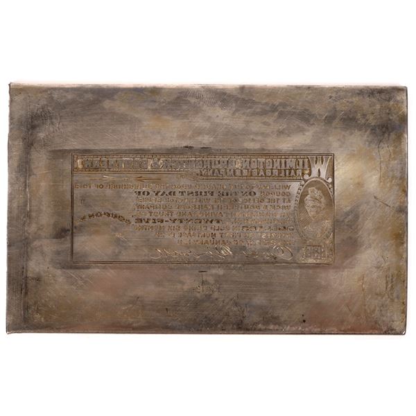 Wilmington, Brunswick & Southern Railroad Co. Bond Printers Plate, Security Banknote Co. [163867]