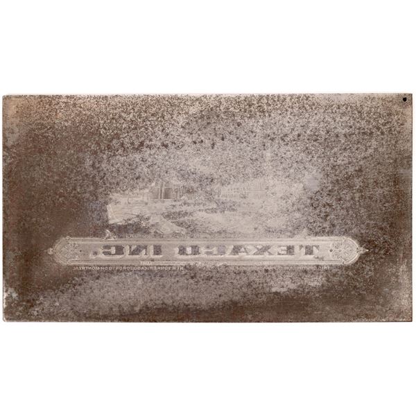 Texaco Inc. Bond Masthead Steel Printers Plate [163886]