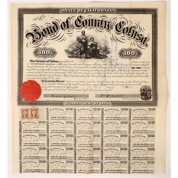 Colusa County, California Bond, 1864 [155765]