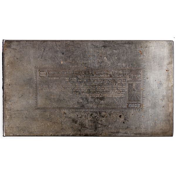 Denver Gas & Electric Light Co. Bond Coupon Printers Plate, Security Banknote Co. [163825]