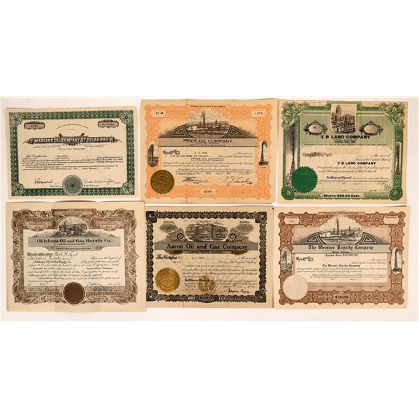Oklahoma Oil Companies Stock Certificate Group [160298]