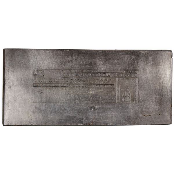 City of Philadelphia Bond Coupon Printers Plate, American Bank Note Co. [163821]
