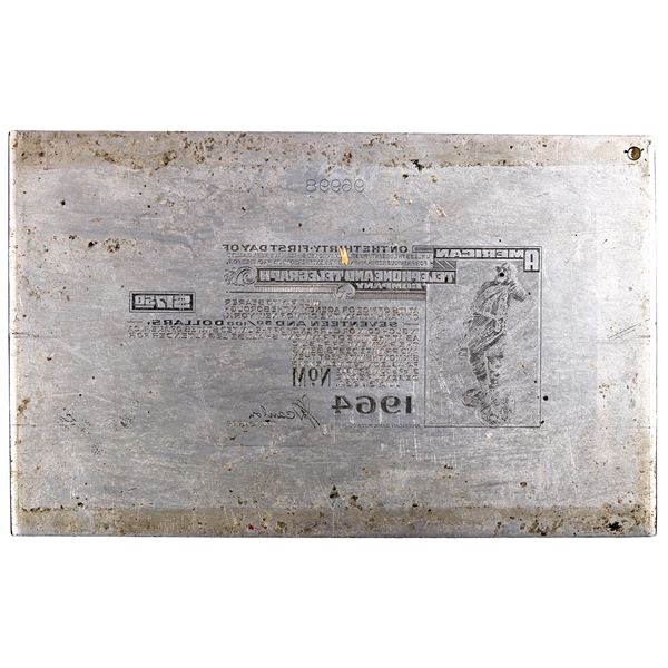 American Telephone & Telegraph Co. (AT&T) Bond Coupon Printers Plate, ABN [163882]