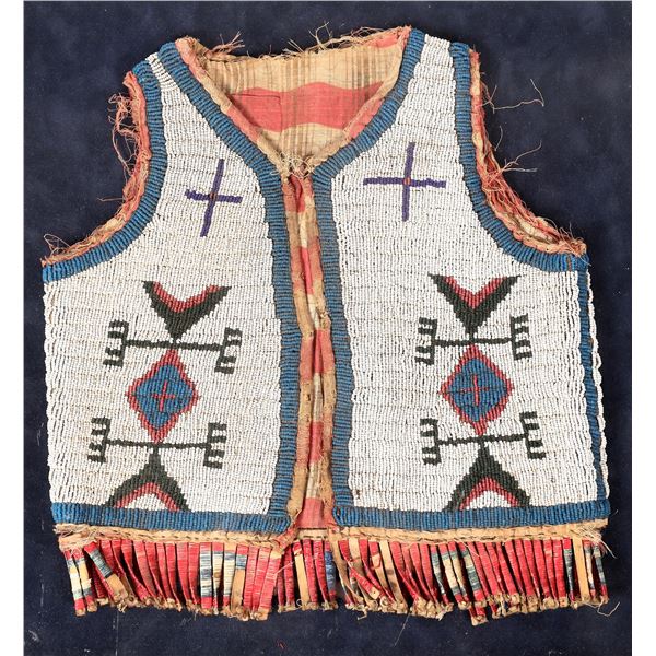 Beaded Buckskin Vest for a Child, Framed [162763]