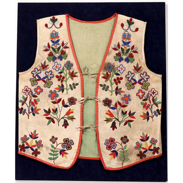 Beaded Buckskin Vest, Framed [162764]