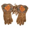 Image 1 : Beaded Buckskin Gauntlets [162754]