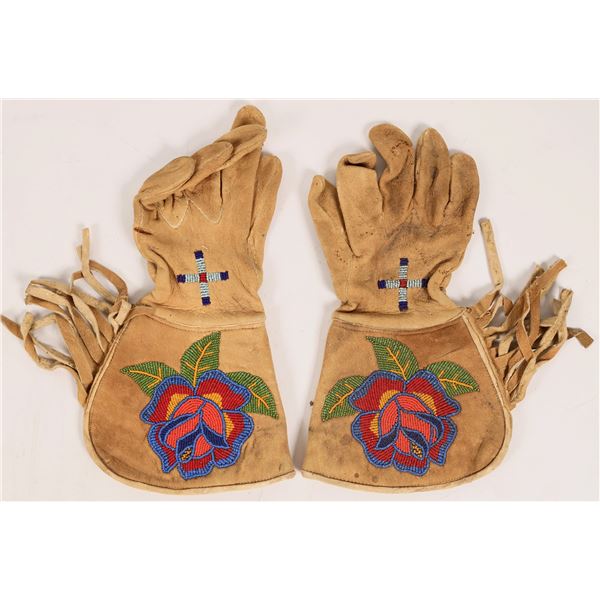 Beaded Gauntlet Gloves [161521]