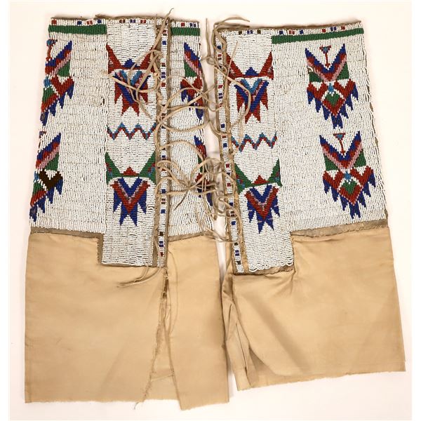 Beaded Buckskin Leggings, 1 Pair [162760]