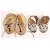 Image 1 : Buckskin Moccasins, Beaded - 2 Pair [162775]